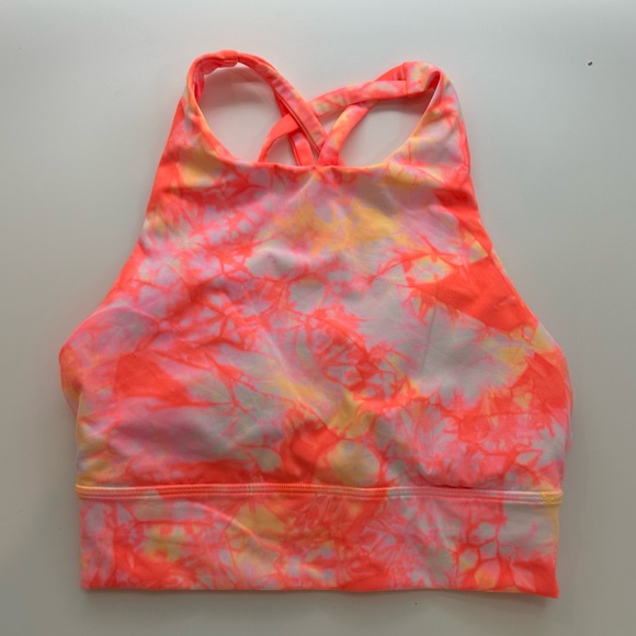 lululemon athletica Other - Lululemon Energy Bra High Neck Long Line Tie-Dye